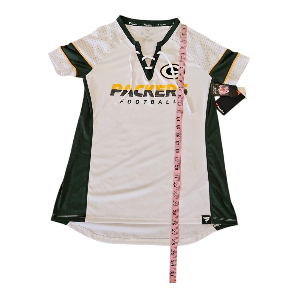 Fanatics Green Bay Packers Women's Jersey Top NEW Size Small White NFL - Picture 8 of 12
